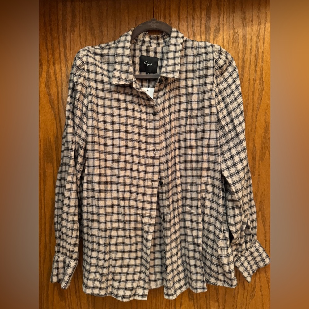 Rails button up - grey and black plaid - Womens XL
